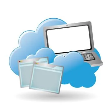 Data center. cloud computing. technology concept Stock Illustration