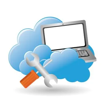 Data center. cloud computing. technology concept Stock Illustration
