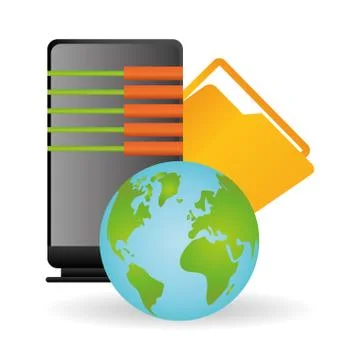 Data center. cloud computing. technology concept Stock Illustration