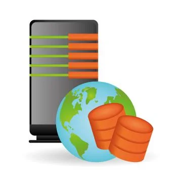 Data center. cloud computing. technology concept Stock Illustration