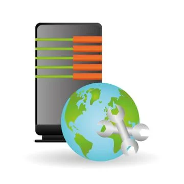 Data center. cloud computing. technology concept Stock Illustration