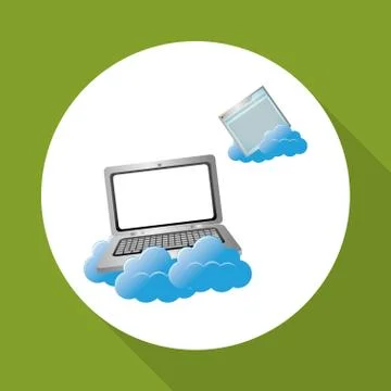 Data center. cloud computing. technology concept Stock Illustration