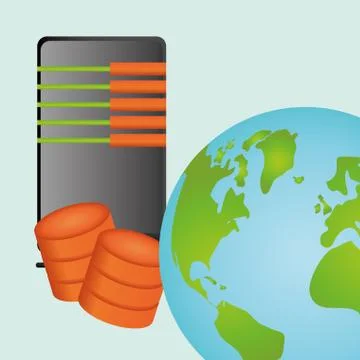 Data center. cloud computing. technology concept Stockillustratie