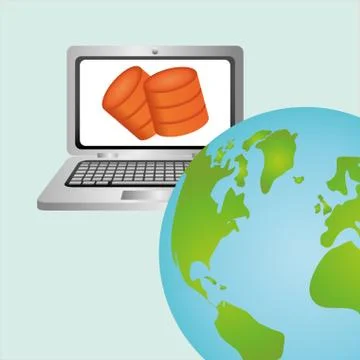 Data center. cloud computing. technology concept 库存插图