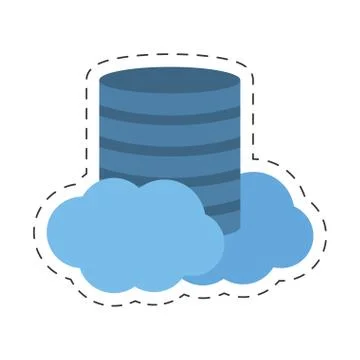 Data center cloud information digital 库存插图