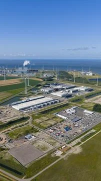 Data center, cloud services, industrial scale, processing storage adn data Stock Photos