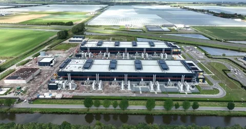 Data center, cloud storage infrastructure, big data server in The Netherlands. Stock Footage 282391900