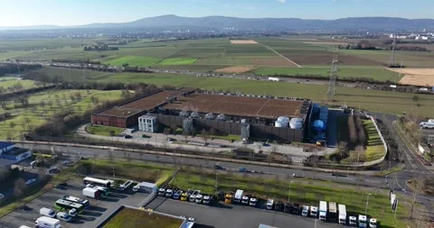 Data center complex building, the Data Center FRA-2, computing center, cloud Stockbeeldmateriaal 305019801