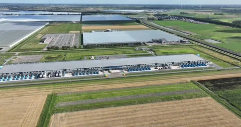 Data center, computer center facility, infrastrucutre for big data and Stock Footage 284474353