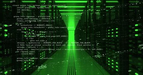 Data Center Computer Racks In Network Security Server Room Cryptocurrency ... Foto stock