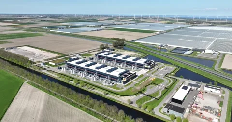 Data center, computing center, hyperscaler, computer servers, cloud services Stock Footage 308963375