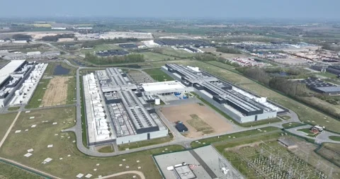 Data center, computing center in Odense, Denmark, big tech, IT, Ai Stock Footage 308899737