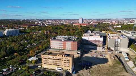 Data center, computing, hyperscaler servers. Amazing aerial view flight drone Video stock 319827641