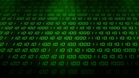 Data Center Computing Motion Graphics Concept - Binary Code Видео 348169338