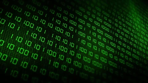 Data Center Computing Motion Graphics Concept - Binary Code - ALT Video stock 348185509