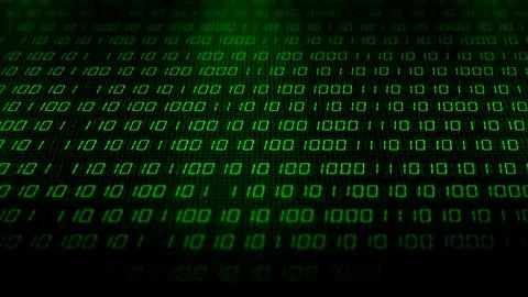 Data Center Computing Motion Graphics Concept - Binary Code0 Stock Illustration