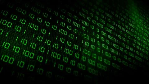 Data Center Computing Motion Graphics Concept - Binary Code - ALT0 스톡 일러스트