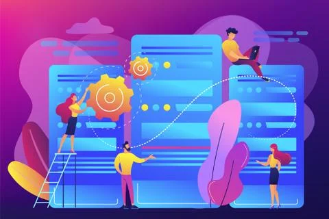 Data center concept vector illustration. Stock Illustration