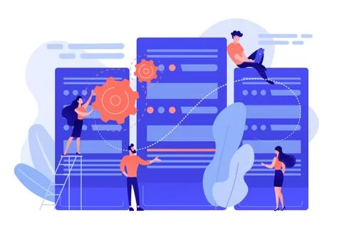 Data center concept vector illustration. Stock Illustration