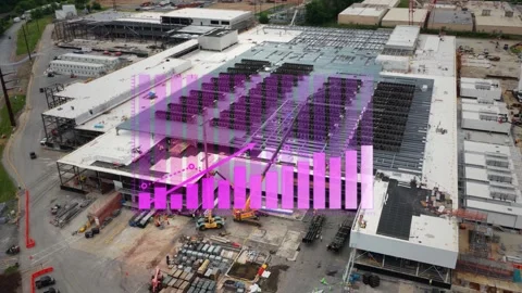 Data Center Construction Progress Monitoring Stock Footage 337235161