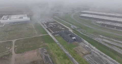 Data center, cooling towers, big data, ai, cloud computing, internet Video stock 309448768