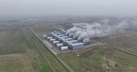 Data center, cooling towers, big data, ai, cloud computing, internet Video stock 312171797