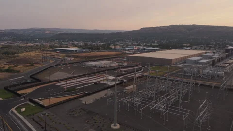 Data center, The Dalles Oregon, hyperscale campus, artificial intelligence, AI Stock Footage 347267489