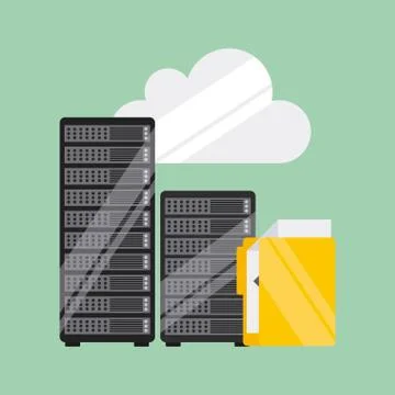 Data center design Stock Illustration