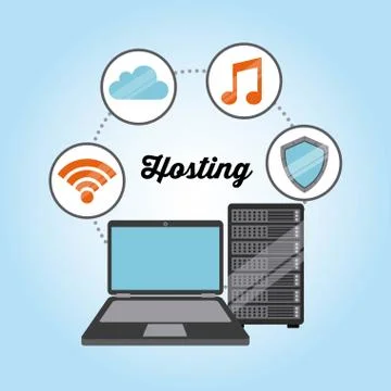 Data center design Illustrazione stock