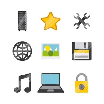 Data center design Stock Illustration