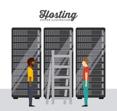 Data center design Stockillustratie