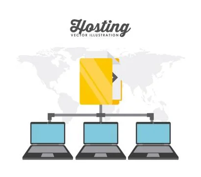 Data center design Illustrazione stock