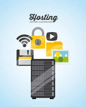 Data center design 库存插图