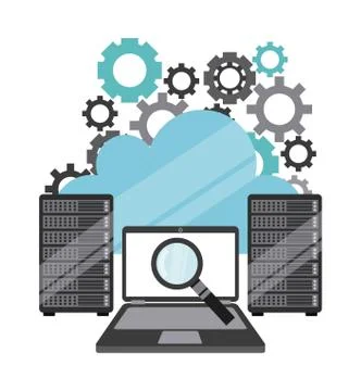 Data center design Stock Illustration