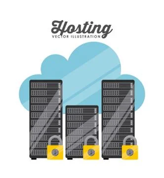 Data center design Stockillustratie