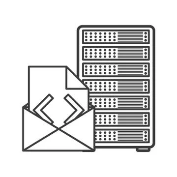 Data center design Stockillustratie