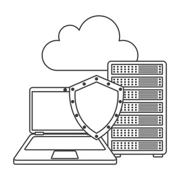 Data center design Stockillustratie