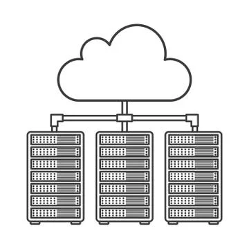 Data center design Illustrazione stock