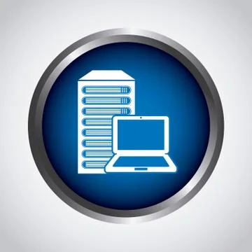 Data center design, vector illustration eps10 graphic Stock Illustration