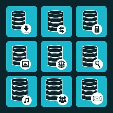 Data center design, vector illustration eps10 graphic 스톡 일러스트