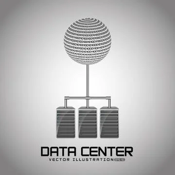 Data center design, vector illustration eps10 graphic Illustrazione stock