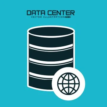 Data center design, vector illustration eps10 graphic Illustrazione stock