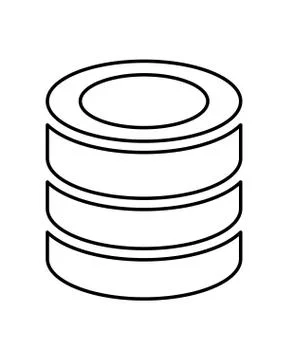 Data center disks isolated icon 스톡 일러스트
