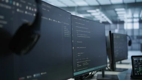 Data center electronic equipment used for monitoring performance Stock Footage 319519171