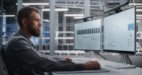 Data Center Engineer Detecting and Countering DDoS Attack During Live Stock Footage 344964471