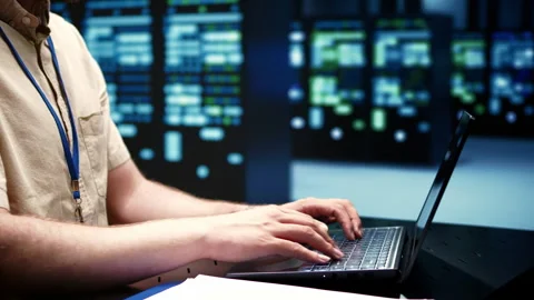 Data center equipment diagnostic tests Stock Footage 248095682