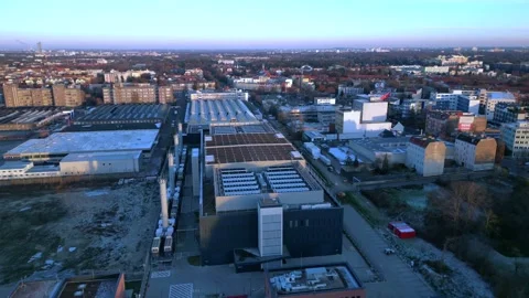 Data center facility, Bitcoin global Digital Currency. Best aerial view drone Stock Footage 322930114
