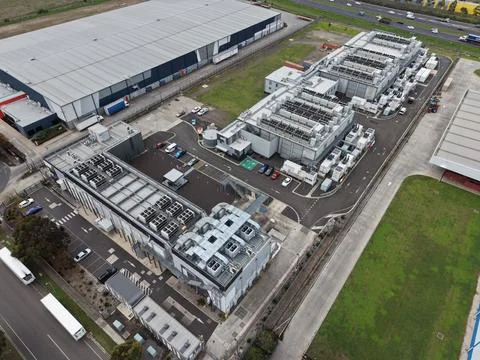 Data center facility providing cloud computing infrastructure services Fotos Stock