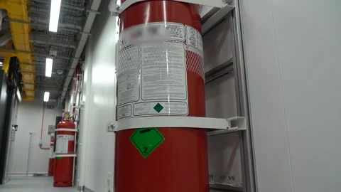 Data center fire protection system Stock Footage 217470972