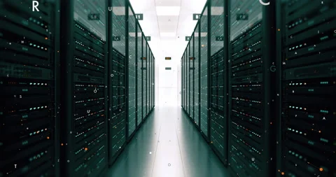 Data center full of rack servers and sup... | Stock Video | Pond5